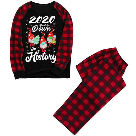

TZNBGO Gym Clothes For Men Christmas Children Kids Print Blouse Tops And Pants Xmas Family Clothes Pajama
