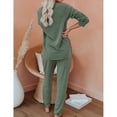thumbnail image 4 of Conjunto de pijama de dos piezas para mujer, ropa de dormir de algodón de manga larga, ropa de dormir y pantalones de pijama, conjuntos de salón, 4 of 5