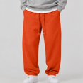 thumbnail image 5 of WULMLEO Men's Baggy Sweatpants with Pockets Drawstring Loose Fit Cuffed Gym Casual Joggers Saffron S, 5 of 6