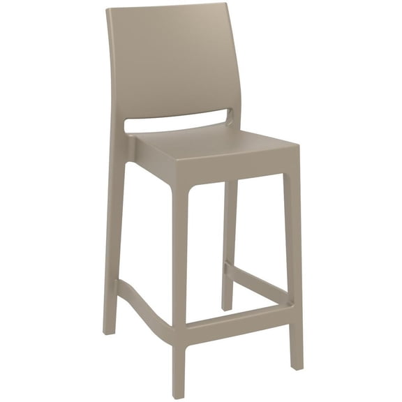 Compamia Siesta Maya Resin 25.6" Counter Stool in Taupe