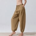 thumbnail image 5 of CHUMUD Womens Harem Pants Wide Leg Barrel Casual Loose Joggers Drawstring Elastic Waist Pants with Pockets Summer Fits, 5 of 7