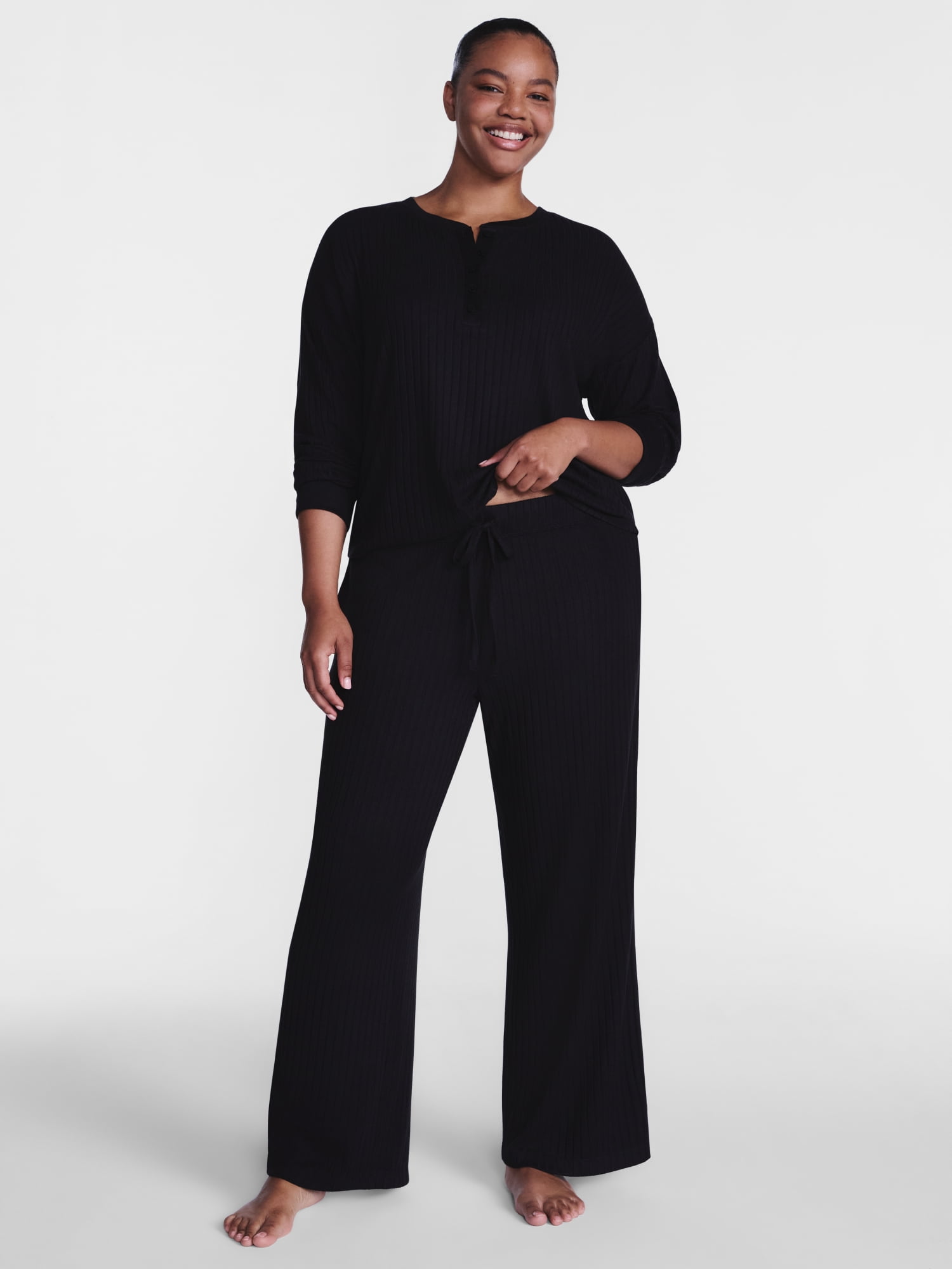 Joyspun Women's Cozy Lounge Collection Hacci Knit Sleep Pants, Sizes XS-3X