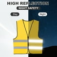 thumbnail image 4 of Uxcell High Visibility Reflective Safety Vest, Class 2 Construction Work Vest Smooth Zipper Front for Construction Safety Use Gold, 4 of 7