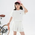 thumbnail image 2 of SJLDQY Girls Summer Clothing Set Casual Badminton Training Tops Shorts 2Pcs Sports Suit Lightweight Quick Drying Sportswear Sets, 2 of 3