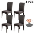 thumbnail image 1 of Dining Chair Slipcovers 4 Pack, Fit Stretch Removable Washable Short Dining Chair Protector Cover for Dining Room, Hotel, Ceremony, Banquet Wedding Party, 1 of 9