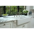thumbnail image 6 of Provence Lever Handle Bridge Kitchen Faucet with Sidespray Rinse in English Bronze, 6 of 6