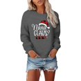 thumbnail image 6 of Wang6 Plus Size Christmas Sweatshirts for Women Trendy Xmas Long Sleeve Nana Claus Letter Printed Pullovers Causal Loose Fit Crew Neck Graphic Tops Shirts Grey XL, 6 of 6