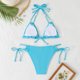 thumbnail image 5 of Trajes de Baño para Mujeres Sexy Tubo de Color Sólido Correa Superior Bikini, Traje de Baño Dividido para la Playa Y la Piscina, 5 of 9