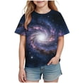 thumbnail image 6 of Fnooota Girls T Shirts, Printed Short Sleeve Gradient Print Crew Neck Summer Tops Multicolor Size 9-10 T, 6 of 7