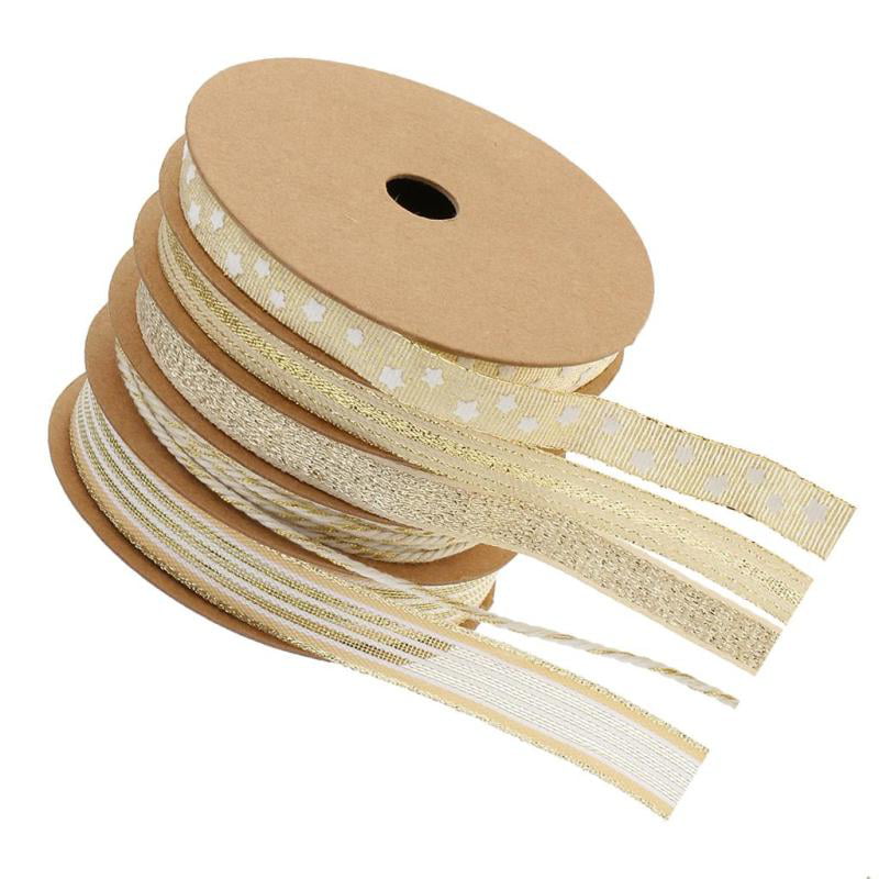 5m of Luxury Double Sided Metallic Ribbon 15 mm Wedding Wrapping Florist Gift 