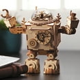 DIY 3D Wooden Puzzle Steam Punk Music Box Orpheus