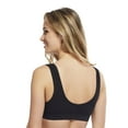thumbnail image 4 of Carole Martin Full-Freedom Cotton Comfort Bra Wireless Front Closure Style 7276 Black 38, 4 of 31
