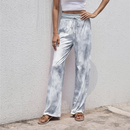 

TBWYF Women and Women s Plus Pajama Pants Sleepwear PJ Bottoms Casual Trousers Gray M