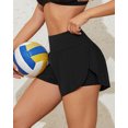 thumbnail image 3 of Sociala Women's 2 in 1 Beach Swim Shorts High Waisted Swim Bottoms with Pockets, 3 of 8