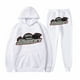 thumbnail image 1 of HOT!Maojin Pantalones de manga larga de felpa para mujer, jersey holgado con estampado de letras y sudadera con capucha de cuerda, dos piezas, 1 of 2