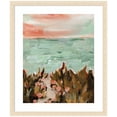 thumbnail image 4 of Kate and Laurel Framed Wall Art Print 'Landscape 02 Beach' by Annie Quigley, 22 x 26, Woodgrain Stripe Blonde Frame, Coastal, Beach Art for Wall Decor, 4 of 8