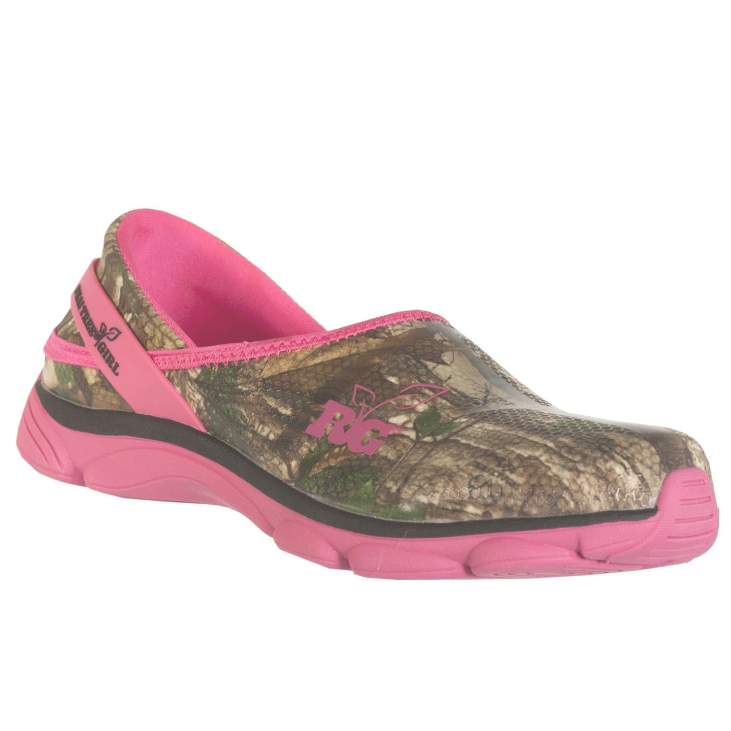 Realtree Outfitters Women's Lola Slip On Shoes Pink &amp; Green Camo 7.5 M