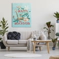 thumbnail image 2 of Stupell Industries Happy Holidays Nautical Phrase Beach Anchor Seashells Nature Painting Gallery Wrapped Canvas Print Wall Art, 36 x 48, 2 of 6