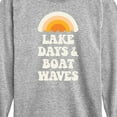 thumbnail image 3 of Instant Message - Lake Days And Boat Waves - Toddler And Youth Long Sleeve Graphic T-Shirt, 3 of 6