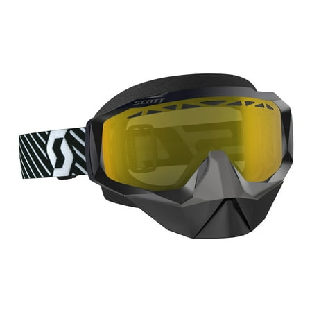 Hustle Goggles - Scott Hustle X Snowcross Goggles Black/White/Yellow