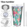 thumbnail image 4 of 16oz Tumblers Schnauzer Dogs Stainless Steel Vacuum Insulated Double Wall Travel Tumbler Cups Mug with Lid and Straw,Cleaning Brush for Coffee,Tea, 4 of 4
