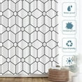 thumbnail image 3 of Modern Sacred Geometry Shower Curtain,Black and White Hexagon Geometric Pattern Shower Curtain,Waterproof Fabric Shower Curtains for Bathroom with 72x72 inches., 3 of 6