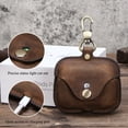 thumbnail image 5 of Hiram Airpods Pro Leather Case, AirPods Pro Wireless Charging Case With Metal Hook (Coffee), 5 of 7