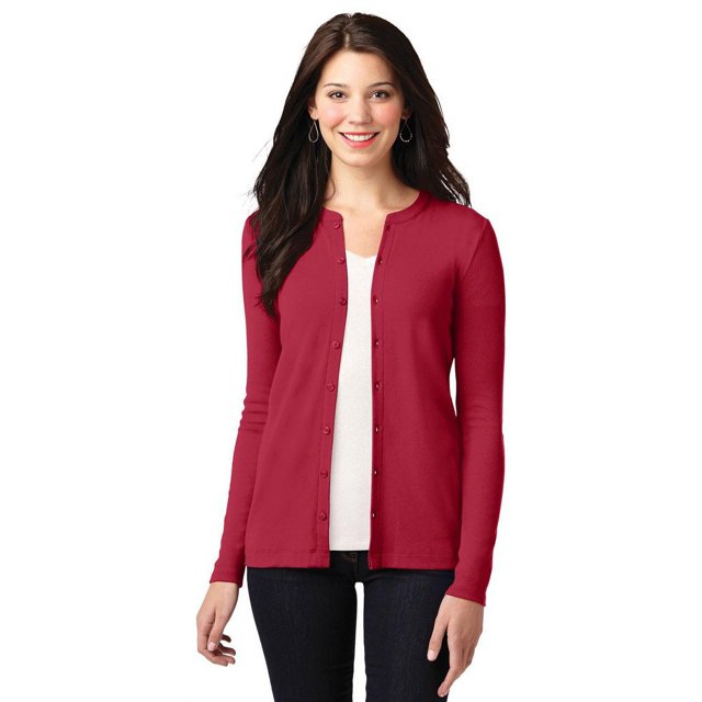 Port Authority Cardigan Extensible pour Femmes avec Boutons
