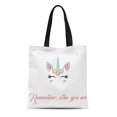 thumbnail image 1 of NUDECOR Canvas Tote Bag Colorful Cute Unicorn Reusable Handbag Shoulder Grocery Shopping Bags, 1 of 1