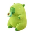 thumbnail image 4 of Peluche de carpincho para decoración de sala de estar, divertido regalo de cumpleaños, cómodo y suave. Aguacate 40 cm, 4 of 9