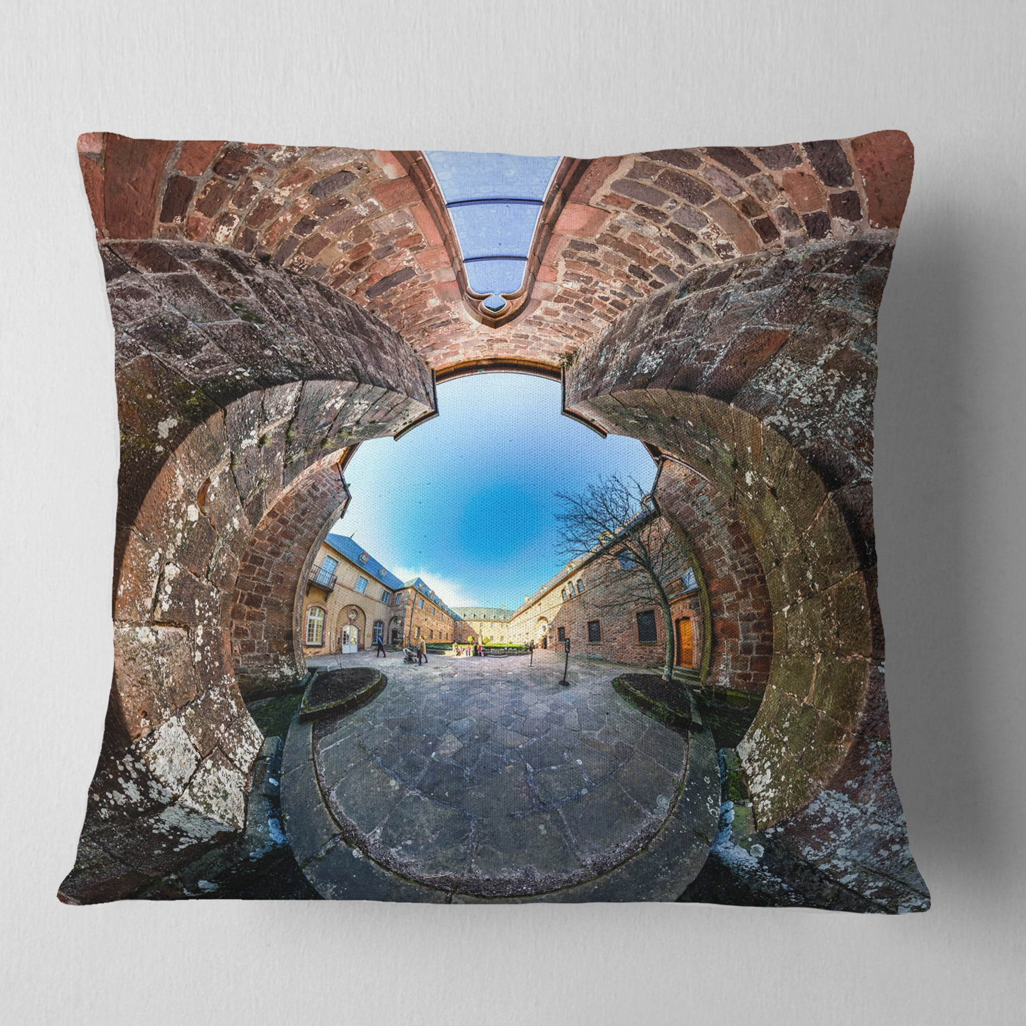 Designart Mont Sainte Odile Little Planet - Landscape Printed Throw Pillow - 18x18