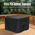 thumbnail image 2 of Sturdy Square Fire Pit Cover, Fits for 28-32 Inch Gas Fire Table, Waterproof and Windproof, 32 x 32 x 24 Inches, Black, 2 of 6