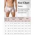 thumbnail image 7 of Ausing Men Silky Trunks Lightweight Breathable Underwear Athletic Workout Stretch Underpants Low Rise Boxer Brief S Silvery, 7 of 7