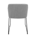 thumbnail image 3 of Set of 2 Light Gray Seat with Black Metal Stand Dining Chair 30.25", 3 of 4