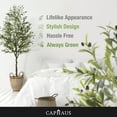 thumbnail image 5 of CAPHAUS Artificial Olive Tree, 5 / 6 / 7 Feet Fake Potted Topiary Tree with Dried Moss, Faux Olive Branch and Fruit, Faux Plant in Pot for Indoor Home Office Modern Decoration Gift for Housewarming, 5 of 9
