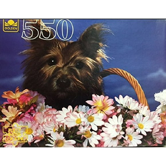 Puppy dans le Panier de Fleurs - golden 550 Puzzle