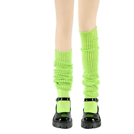 

Gureui Tube Socks for Women Solid Color Knitted Slouch Socks Elastic Stacked Long Socks Baggy Leg Warmers for Ladies Daily wear