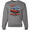 Heather Grey, variant on , 77 Ford Mustang Classic Red Hot Rod Classic Logo Cars and Trucks Crewneck Graphic Sweatshirt