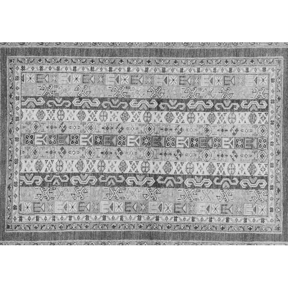 Ahgly Company Indoor Rectangle Abstract Gray Modern Area Rugs, 2' x 5'