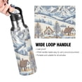thumbnail image 4 of Yayeee 33oz Insulated Water Bottle Double Wall Stainless Steel with Flip Straw Lid, Blue Snowy Mountain, 4 of 7