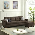 thumbnail image 4 of Soscana Oversized Sectional Sofa with Storage Ottoman,4 Seat L Shaped Couch with Coffee Table,Modern Living Room Seating Furniture for Living Room,Apartment,Office, 4 of 8