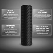 EZAUTOWRAP 4D Carbon Fiber Textured Gray Semi Gloss Car Vinyl Wrap Sticker Decal Film Sheet Decoration With Air Release Techology