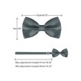 thumbnail image 2 of INSPIRE CHIC Men's Satin Pre-tied Bow Ties Formal Solid Tuxedo Bowtie Ash gray, 2 of 4