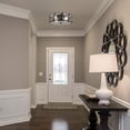 thumbnail image 6 of Vanity Art 4 Light 15.94 Inches Unique Statement Geometric Flush Mount Lighting | Modern Hanging Ceiling Lights Fixtures for Dining Room Living Room Bed Room Kitchen SYBG3334-BK, 6 of 8