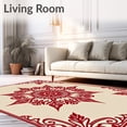 thumbnail image 2 of ODIKA 2'x3' Machine Washable Non-Slip Area Rug, Elegant Sunburst Rosette Classical Artisan High Traffic Rug with Pad, Beige, 663998, 2 of 8