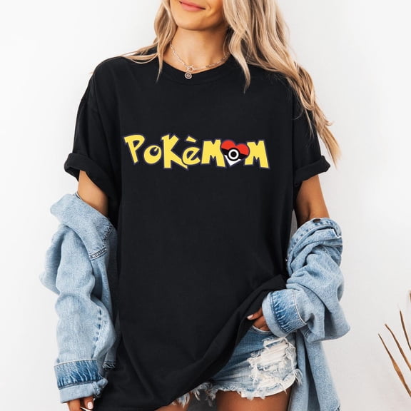 Pokemom T-Shirt, Cartoon Mom T-Shirt, Funny Mama T-Shirt, Mother Gift T-Shirts, Gift For Mama, Cute Family T-Shirts, Mother Gifts Unisex S-5XL Hot Trending Shirt, Vintage Birthday Gift