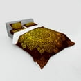 thumbnail image 3 of Ambesonne Mandala Bedding Set 3 Pcs, Oriental Snowflake Art, Twin XL, Yellow Brown, 3 of 3