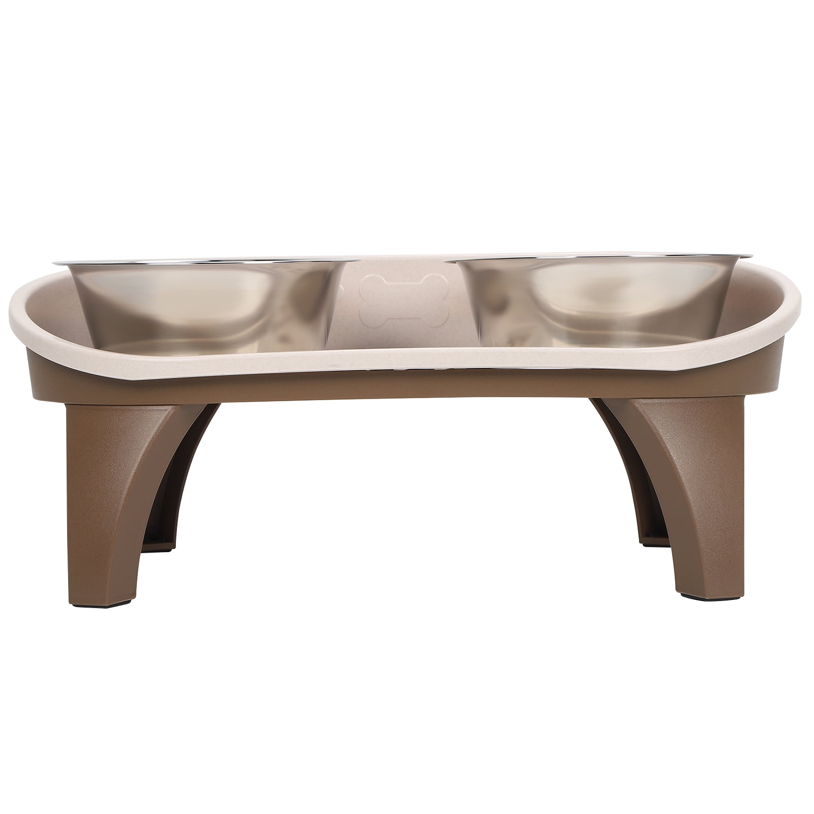 Gupbes Large Elevated Feeder Pet Dinner Table Dog Bowl Tray Pet Dining Table Double Stainless Steel Bowl Dog Feeder Non Slip Pet Bowl Walmart