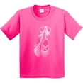 thumbnail image 3 of Inktastic Ballet Shoes, Ballet Slippers, Ballet Dance, Pink Youth T-Shirt, 3 of 5