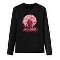 thumbnail image 3 of IROINNID Reduced Breast Cancer Pullover for Women Breast Cancer Awareness Loose Top Long Sleeve Sweatshirt Pullover Blouse,Black, 3 of 4